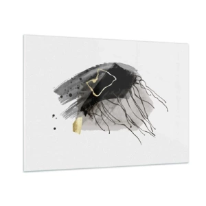 Üveg kép - Feketében és aranyban - 100x70 cm