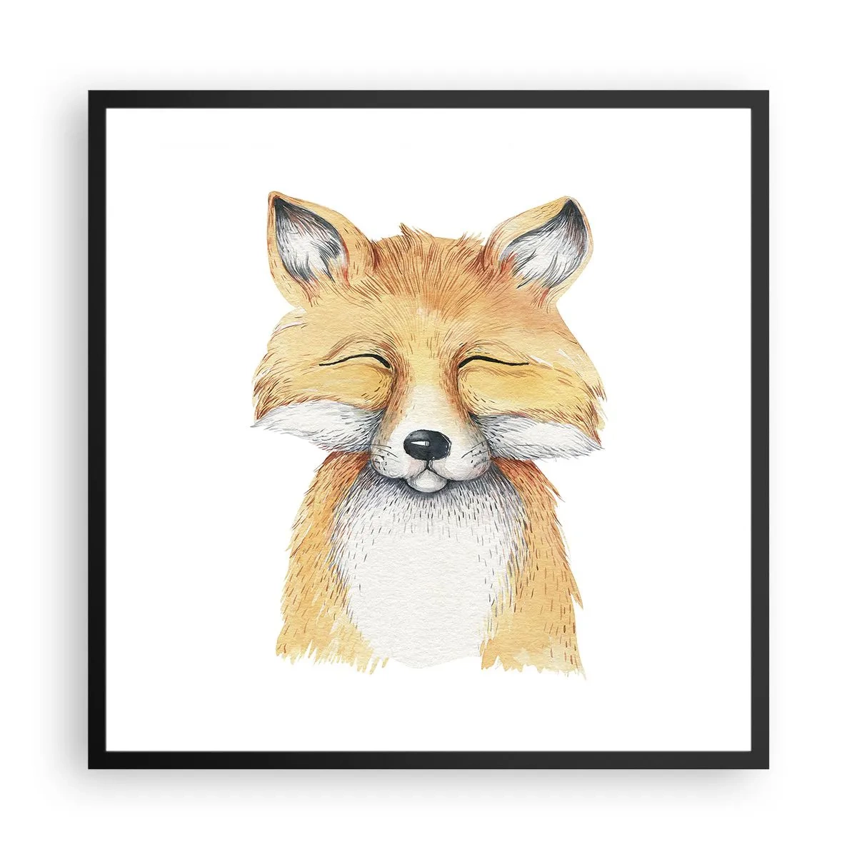 Poszter fehér keretben - Róka hangulatok - 60x60 cm
