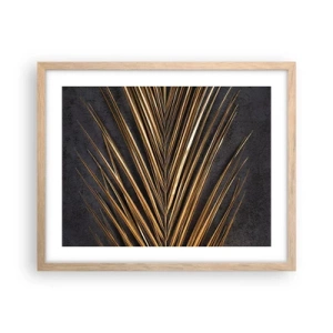 Poszter világos tölgy keretben - A trópusok aranya - 50x40 cm