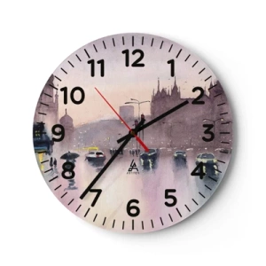 Falióra, Óra - Az esős ködben - 40x40 cm