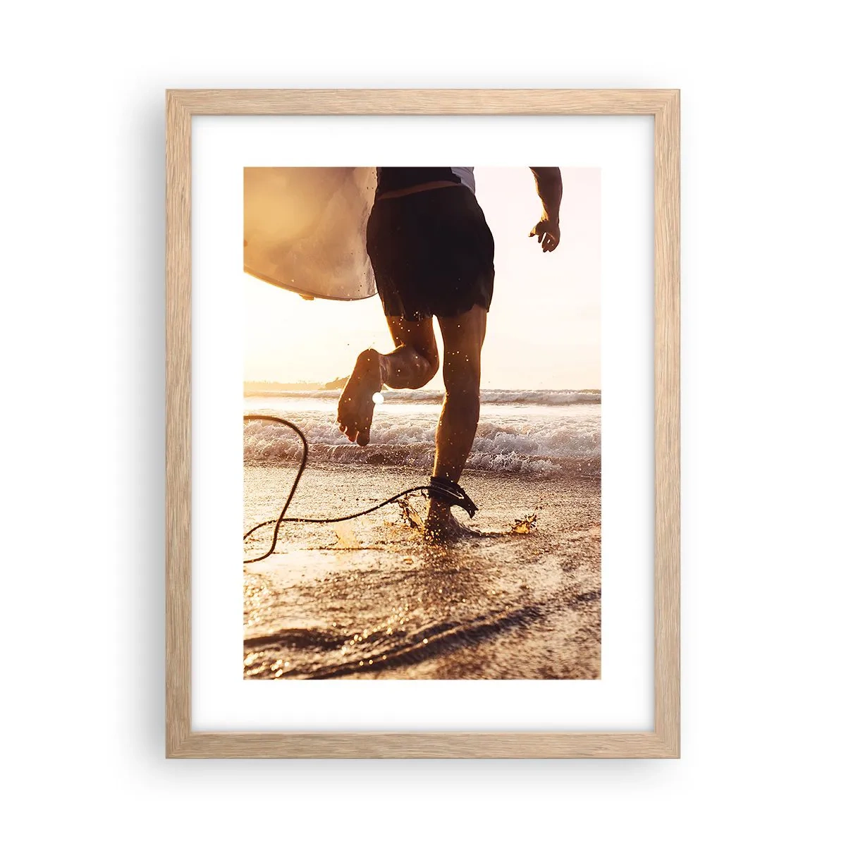 Poszter világos tölgy keretben - A hullám felé - 30x40 cm