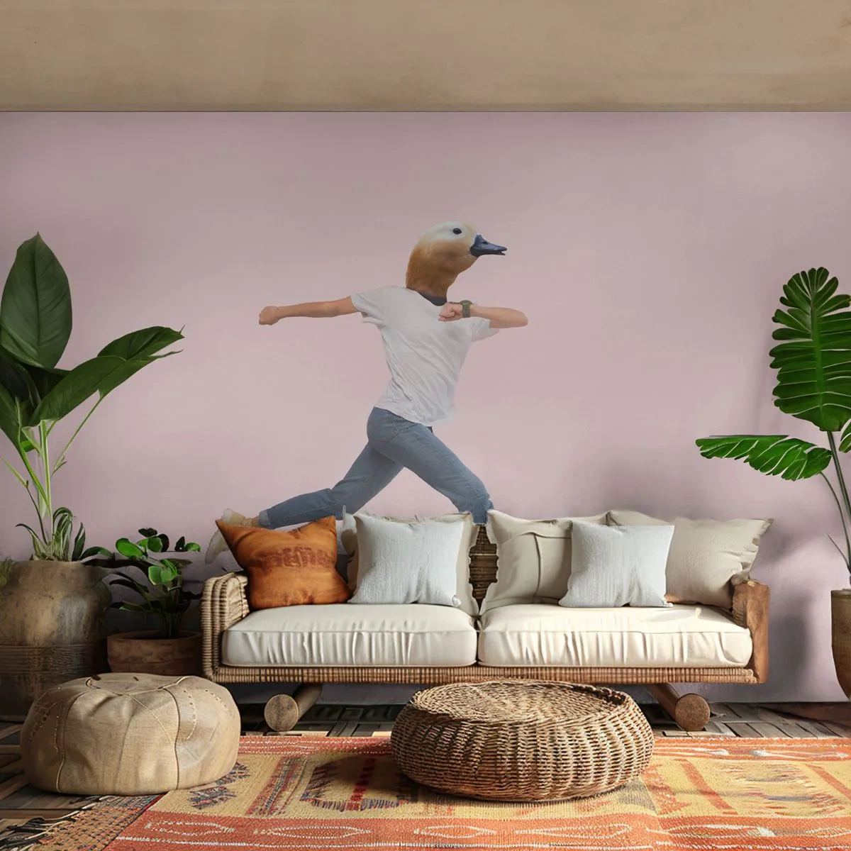 Fotótapéta Premium Canvas - Egy csipetnyi abszurditás - Absztrakció, Férfi, Minimalizmus - 250x175 cm