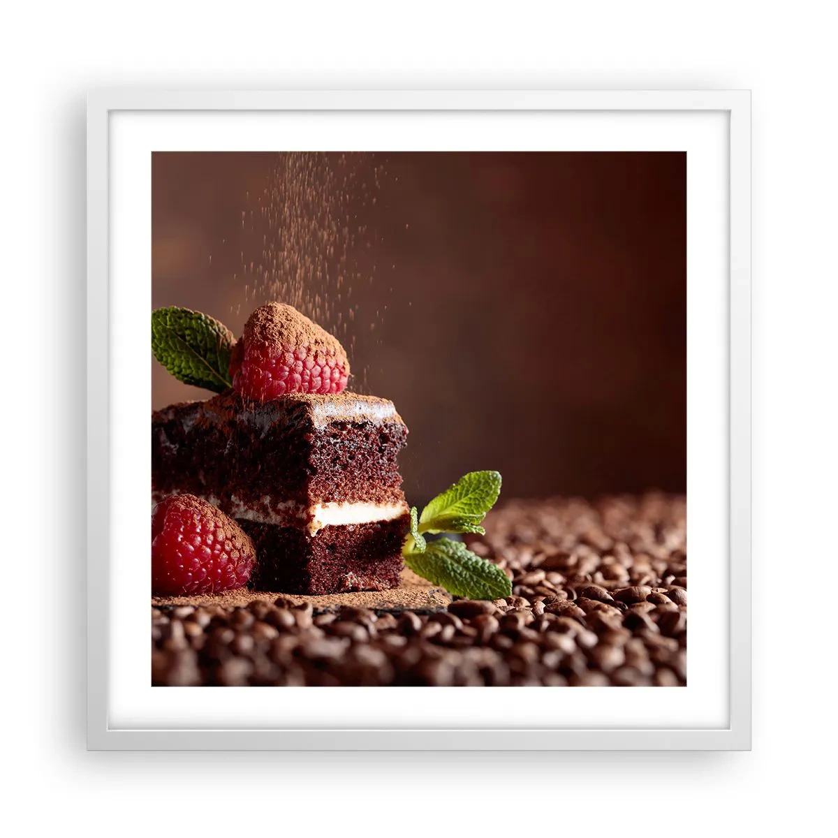 Poszter fekete keretben - Az élet édes - 50x50 cm