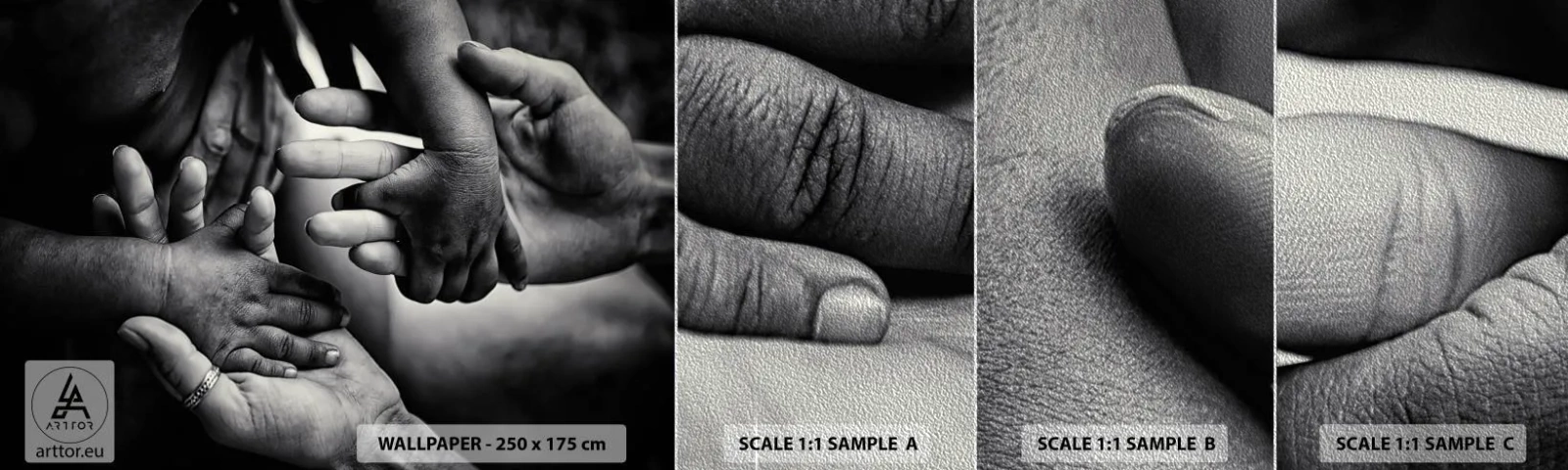 Fotótapéta Minta Premium Sand - Embernek lenni - Kezek, Emberek, Szerelem - 100x30 cm