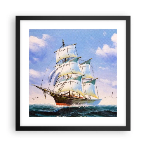 Poszter fehér keretben - Büszkén a széllel - 40x40 cm