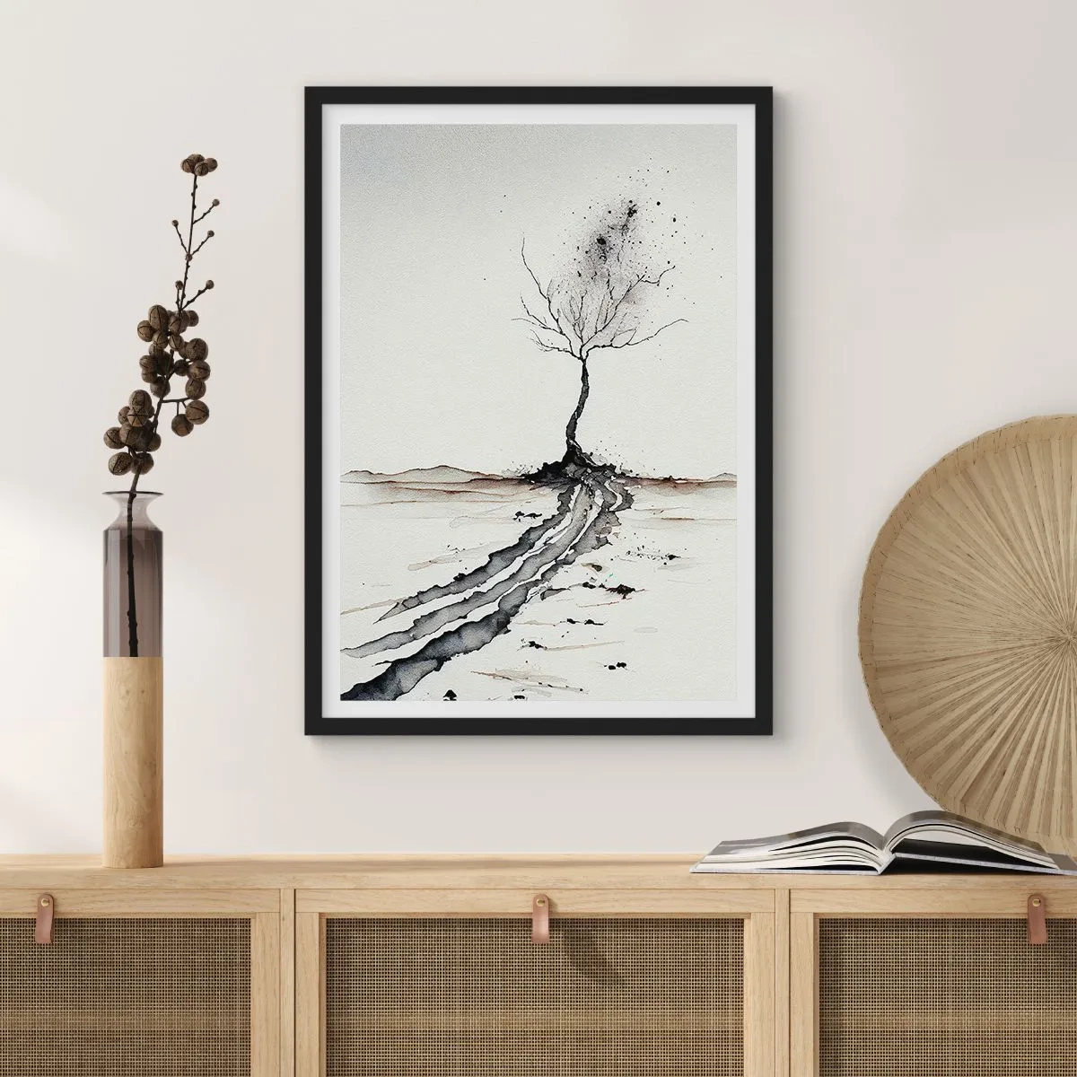 Poszter fehér keretben - Téli melankólia - 61x91 cm