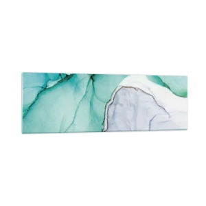 Üveg kép - Tanulmány türkizben - 160x50 cm