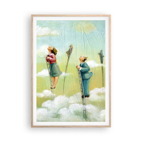 Poszter világos tölgy keretben - Az álmod mögött - 70x100 cm