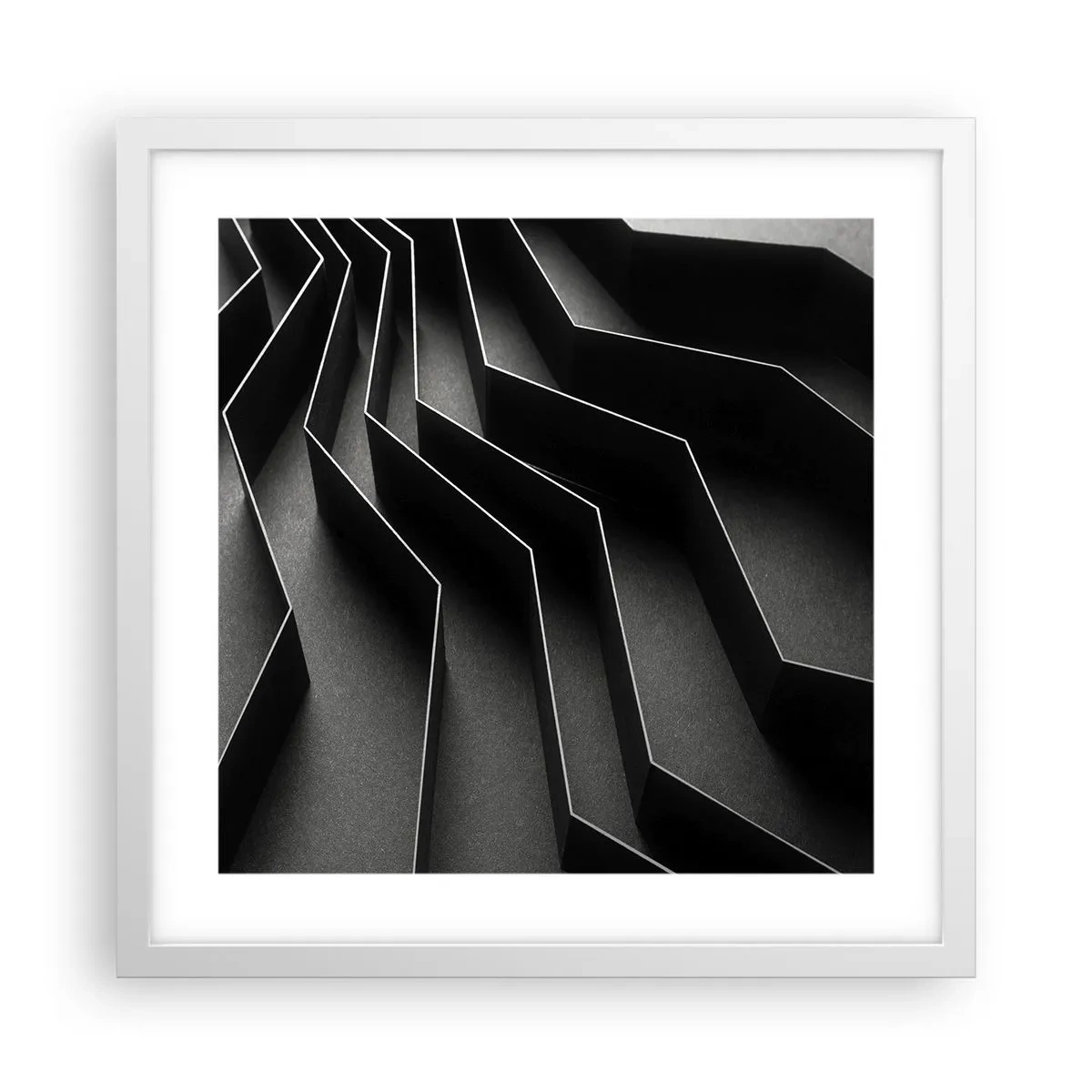 Poszter fekete keretben - Térbeli rend - 40x40 cm
