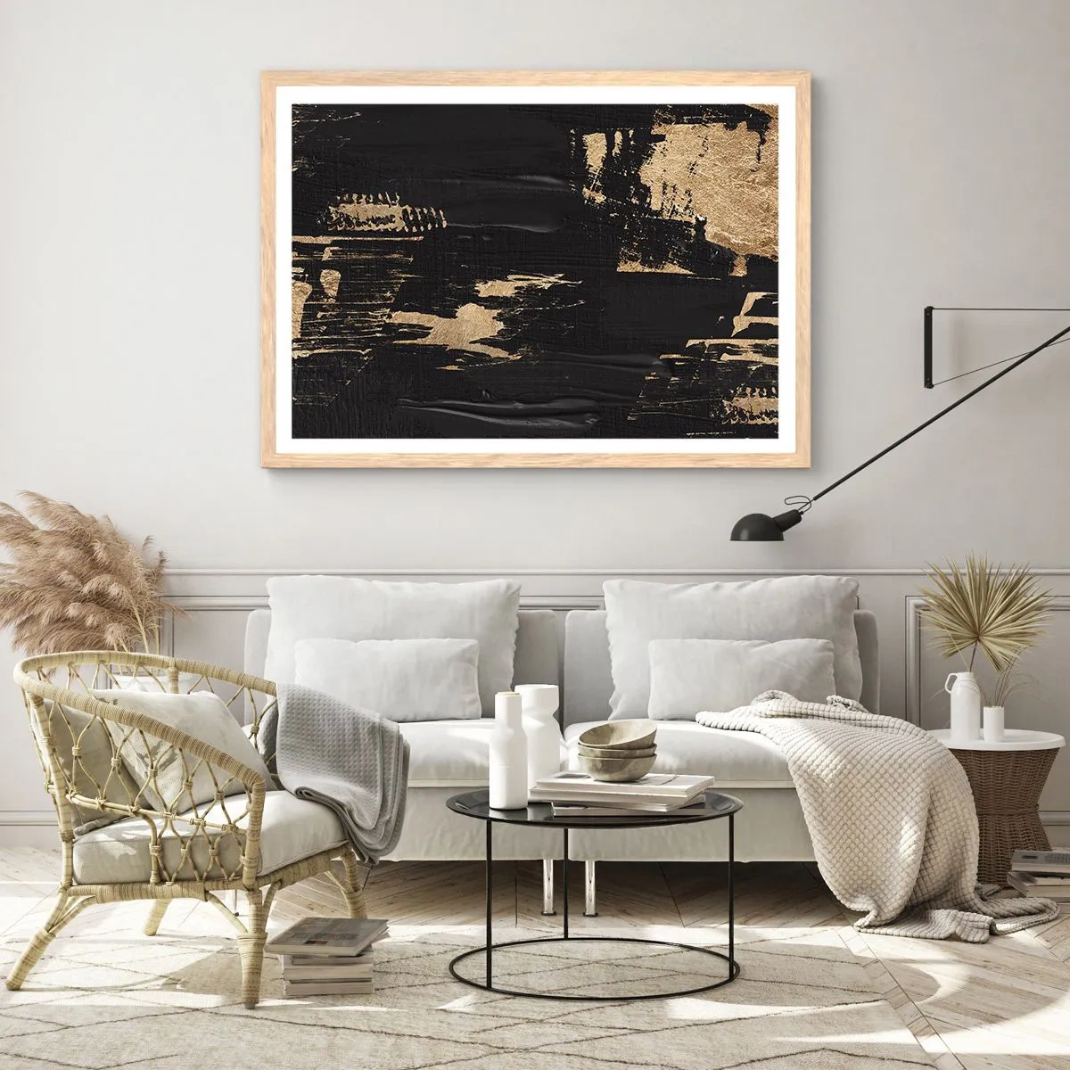 Poszter világos tölgy keretben - Az érintés nyoma - 70x50 cm