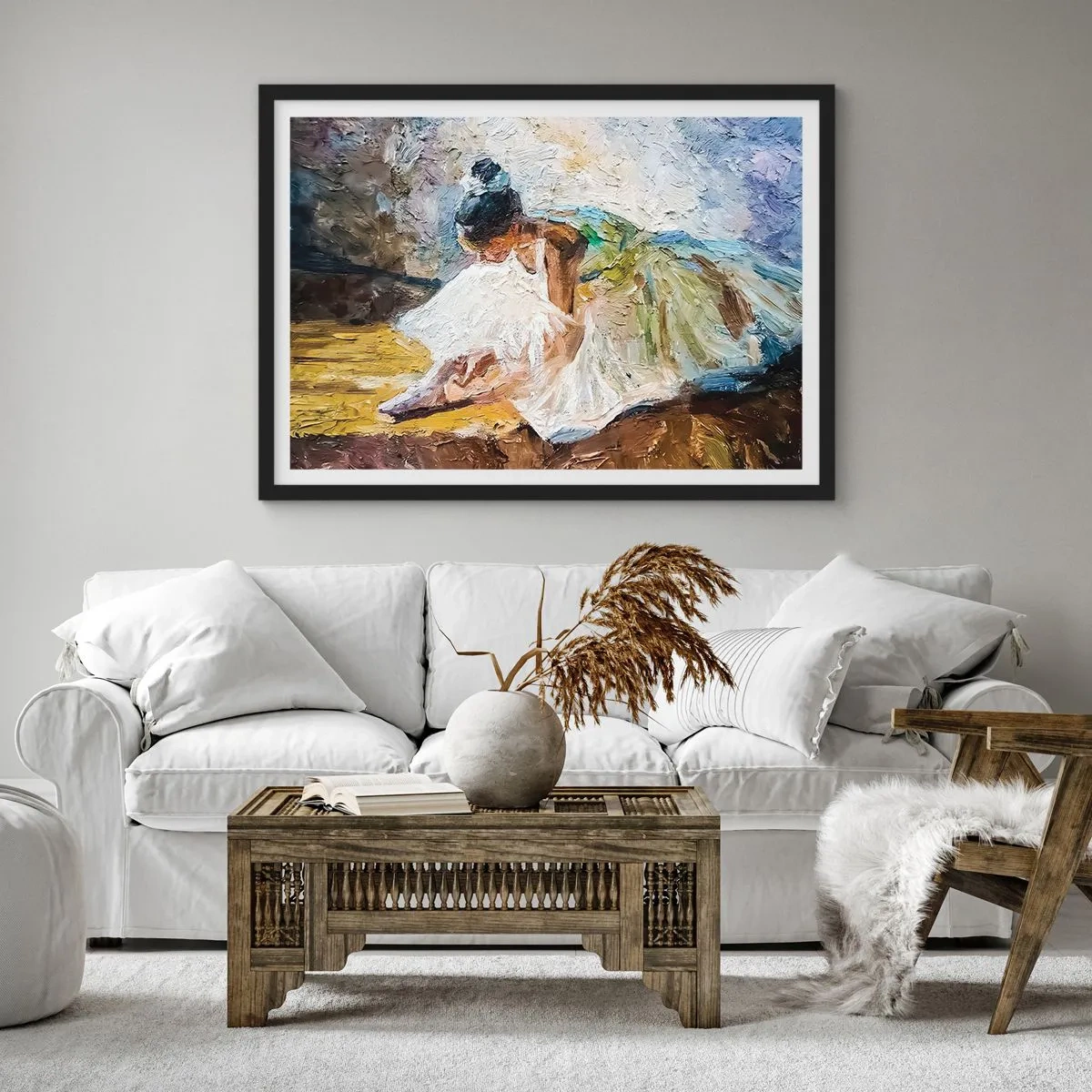 Poszter fehér keretben - Degas festményéből - 50x40 cm
