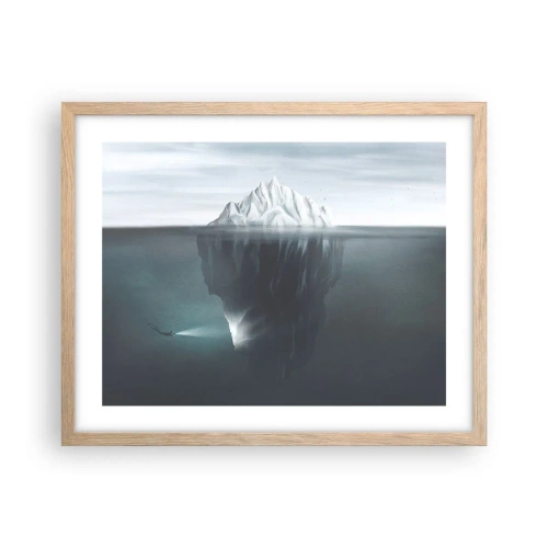 Poszter világos tölgy keretben - Víz alatti rejtély - 50x40 cm