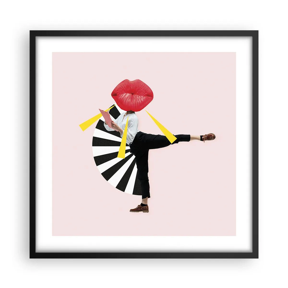 Poszter fehér keretben - Szürreális pop art - 50x50 cm