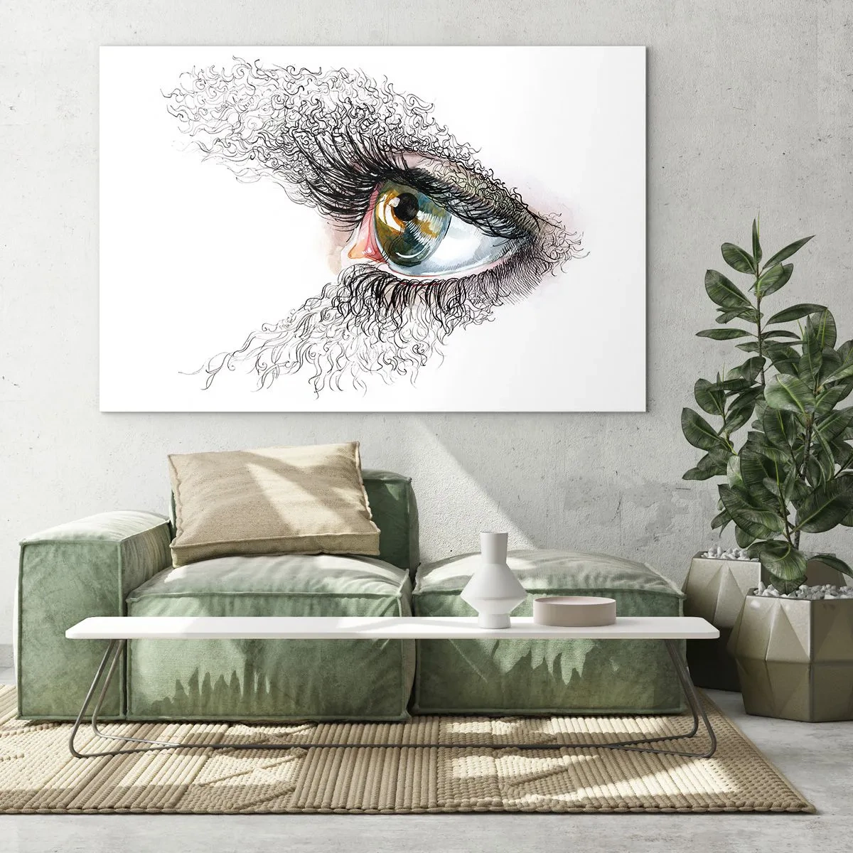 Üveg kép - Nézz egyenesen a lélekbe - 100x70 cm