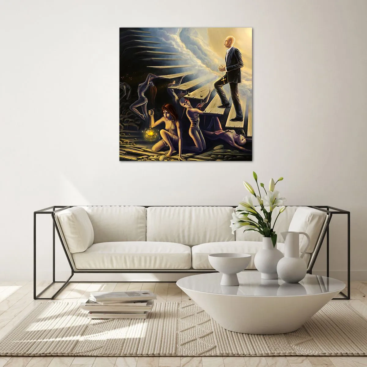 Üveg kép - Dante-i utazás a fény felé - 50x50 cm