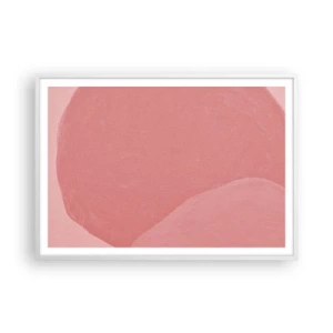 Poszter fekete keretben - Organikus kompozíció rózsaszínben - 100x70 cm