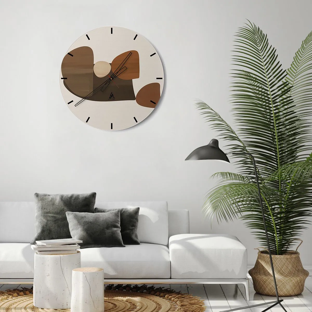 Falióra, Óra - Bronz kompozíció - 40x40 cm