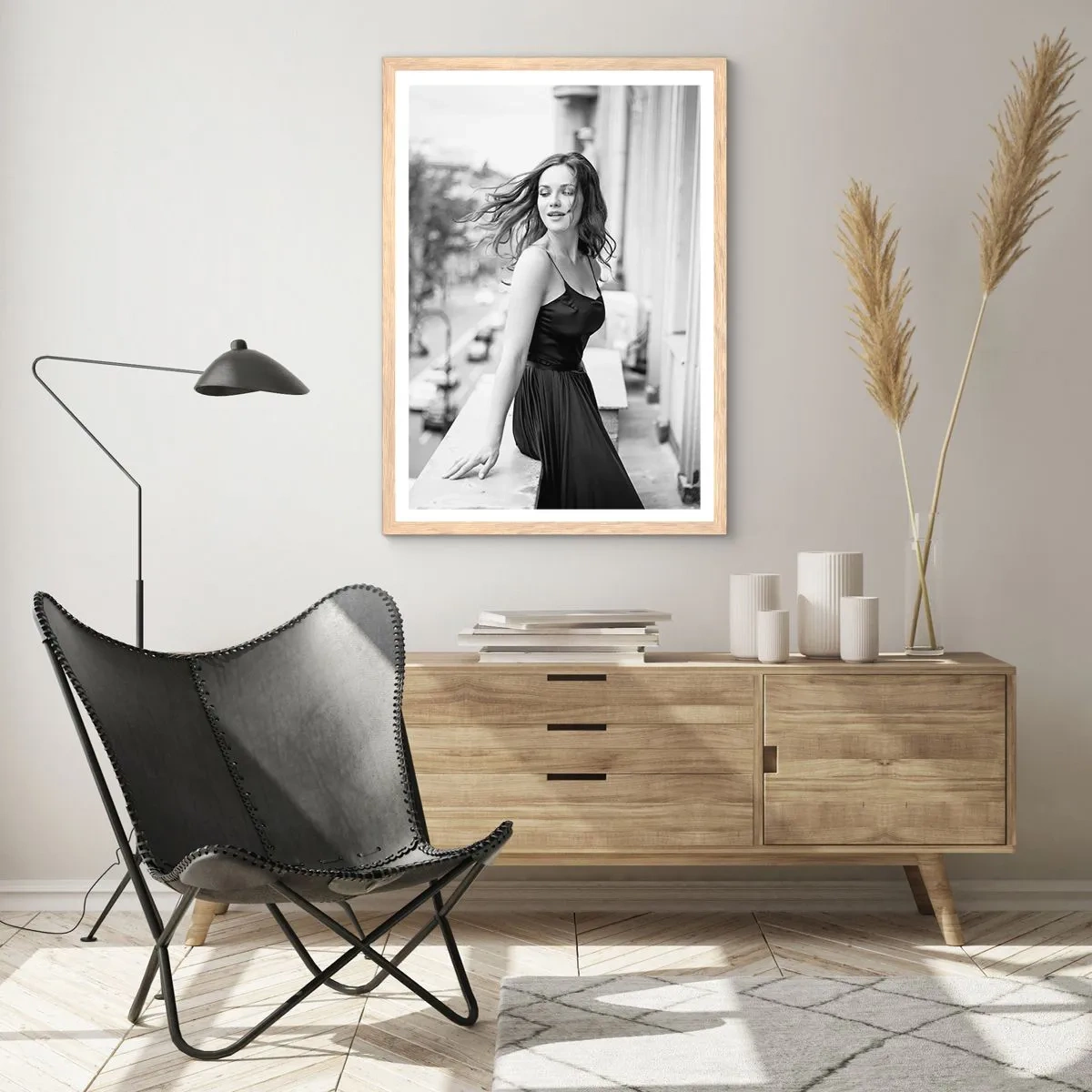 Poszter világos tölgy keretben - Biztosan párizsi - 70x100 cm