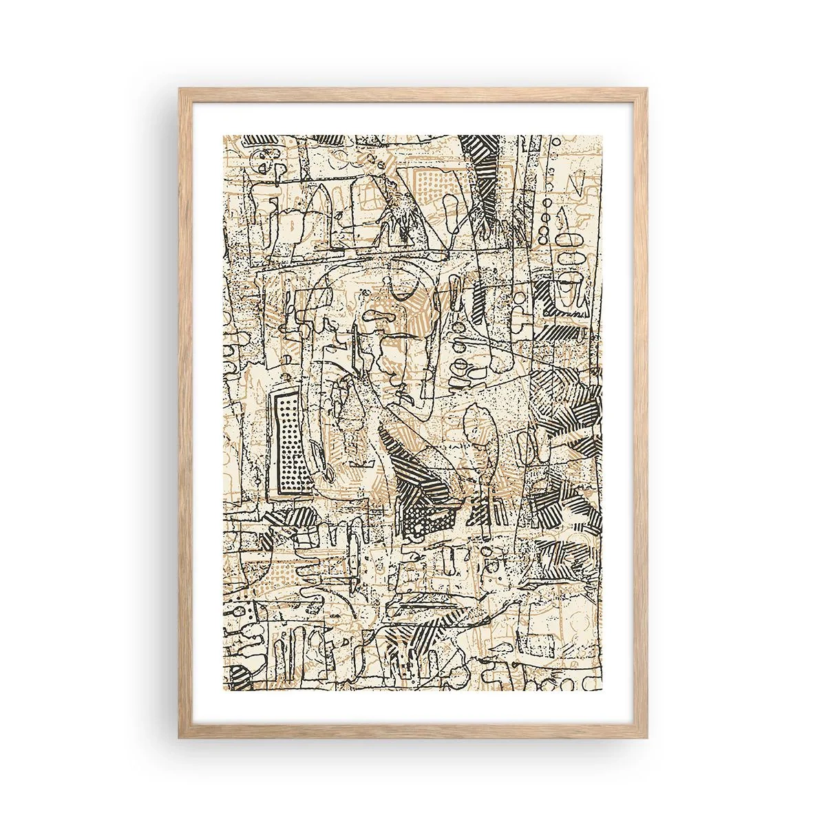 Poszter világos tölgy keretben - Dekódolásra vár - 50x70 cm