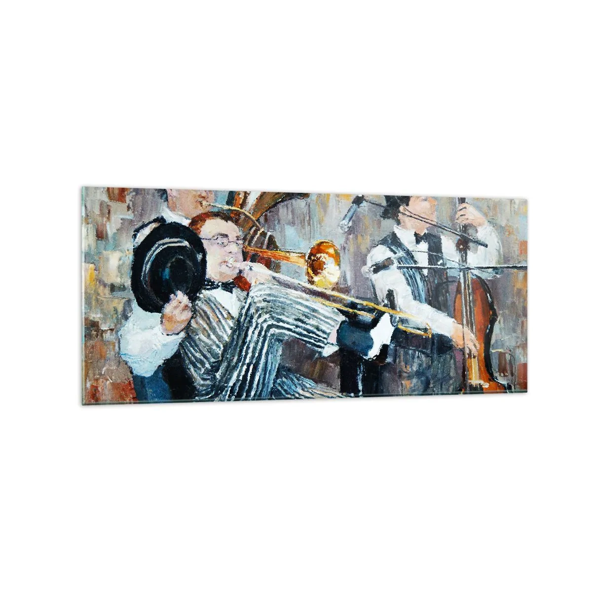 Üveg kép - Az egész jazz - 120x50 cm