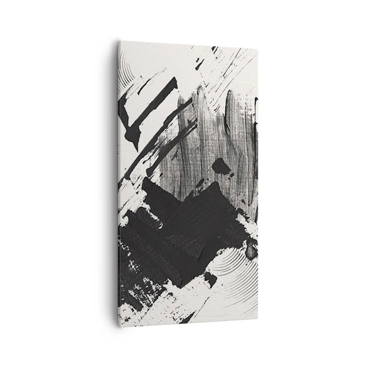 Vászonkép - Absztrakció - a fekete kifejezése - 55x100 cm