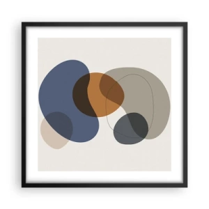 Poszter fehér keretben - Színek cseppjei - 50x50 cm