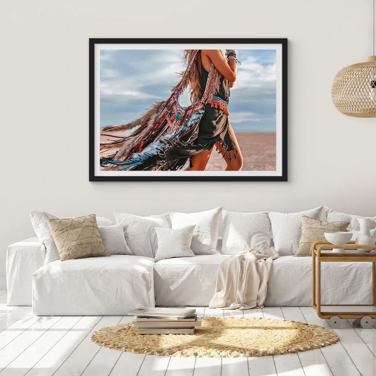 Poszter fehér keretben - Sámán párja - 91x61 cm