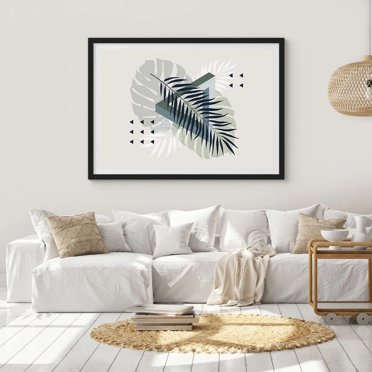 Poszter fehér keretben - Természet és geometria – két rend? - 70x50 cm