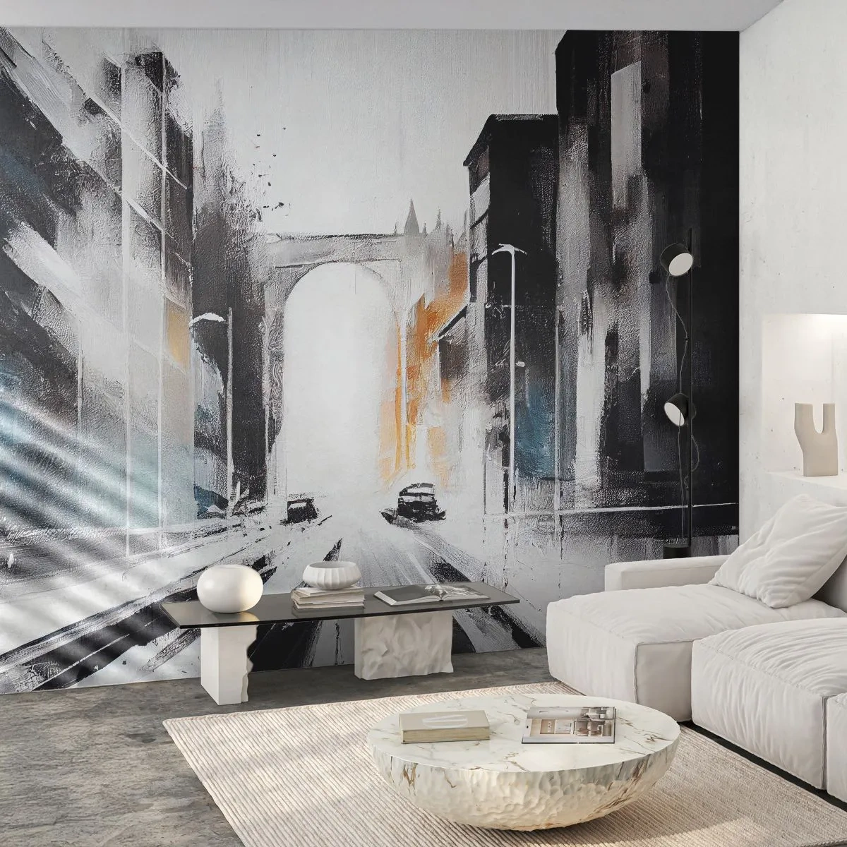 Fotótapéta Premium Canvas - Várostanulmány: építészet és mozgás - Építészet, Tájkép, utca - 100x70 cm