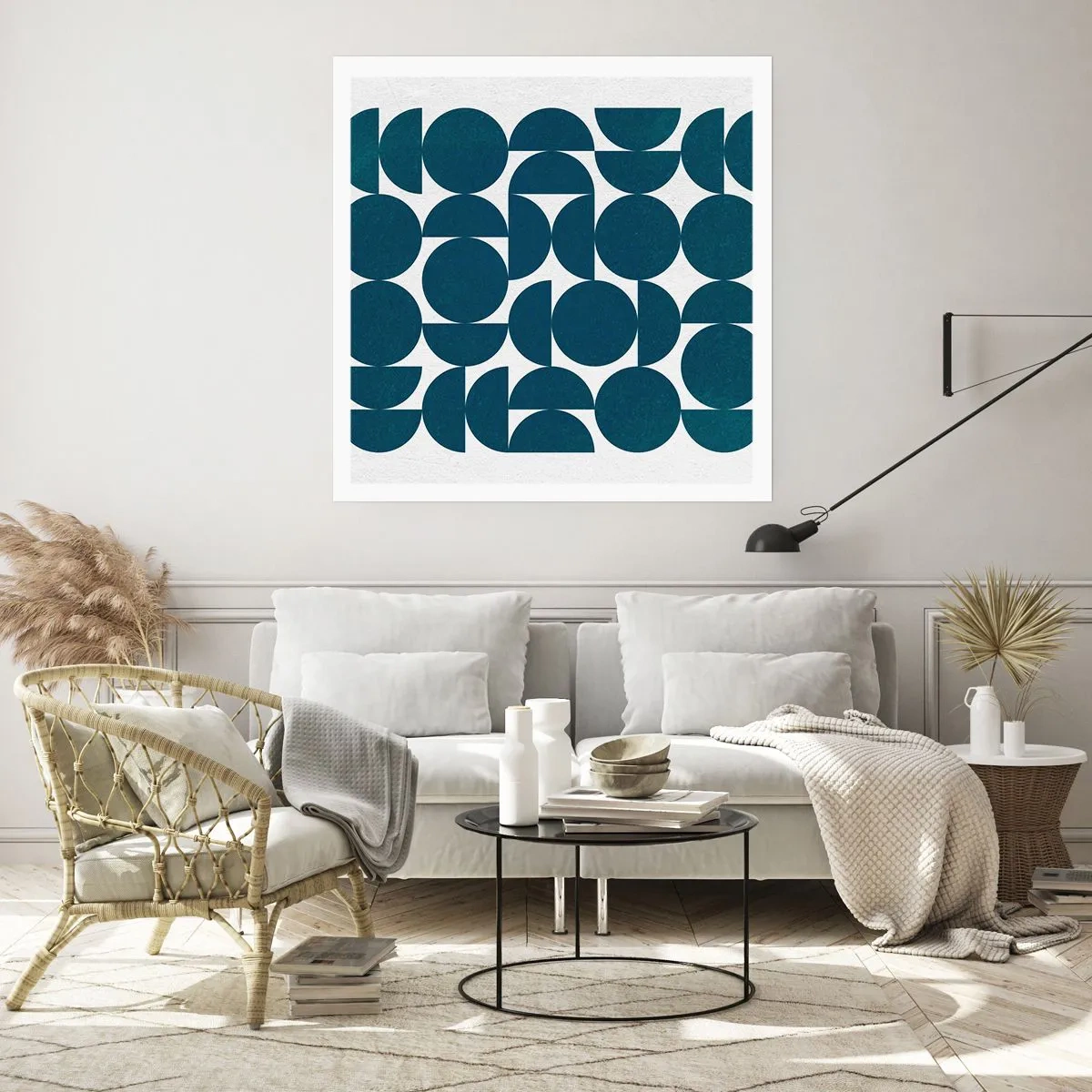 Poszter - Körök és félkörök - 50x50 cm