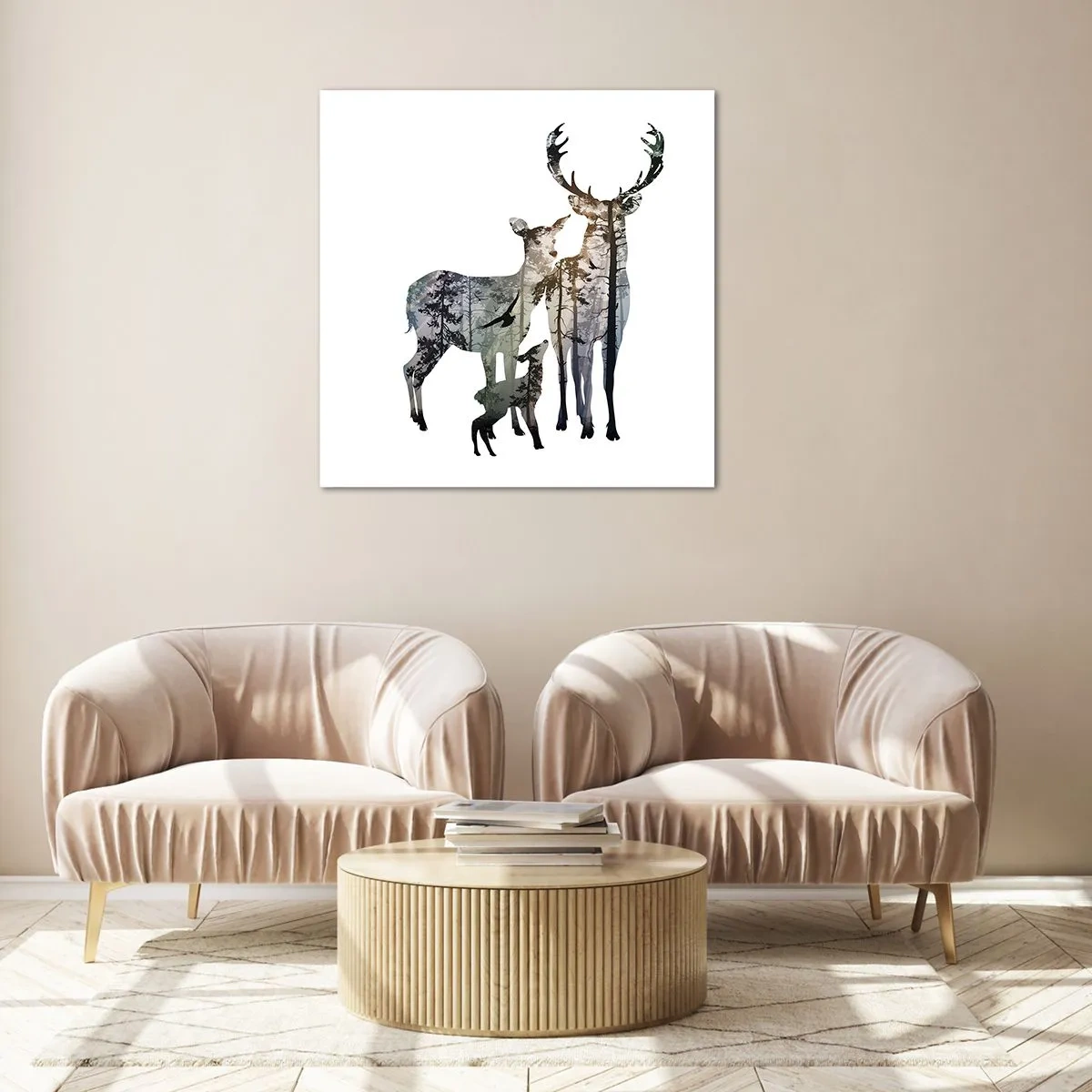 Üveg kép - Családi fotó - 30x30 cm