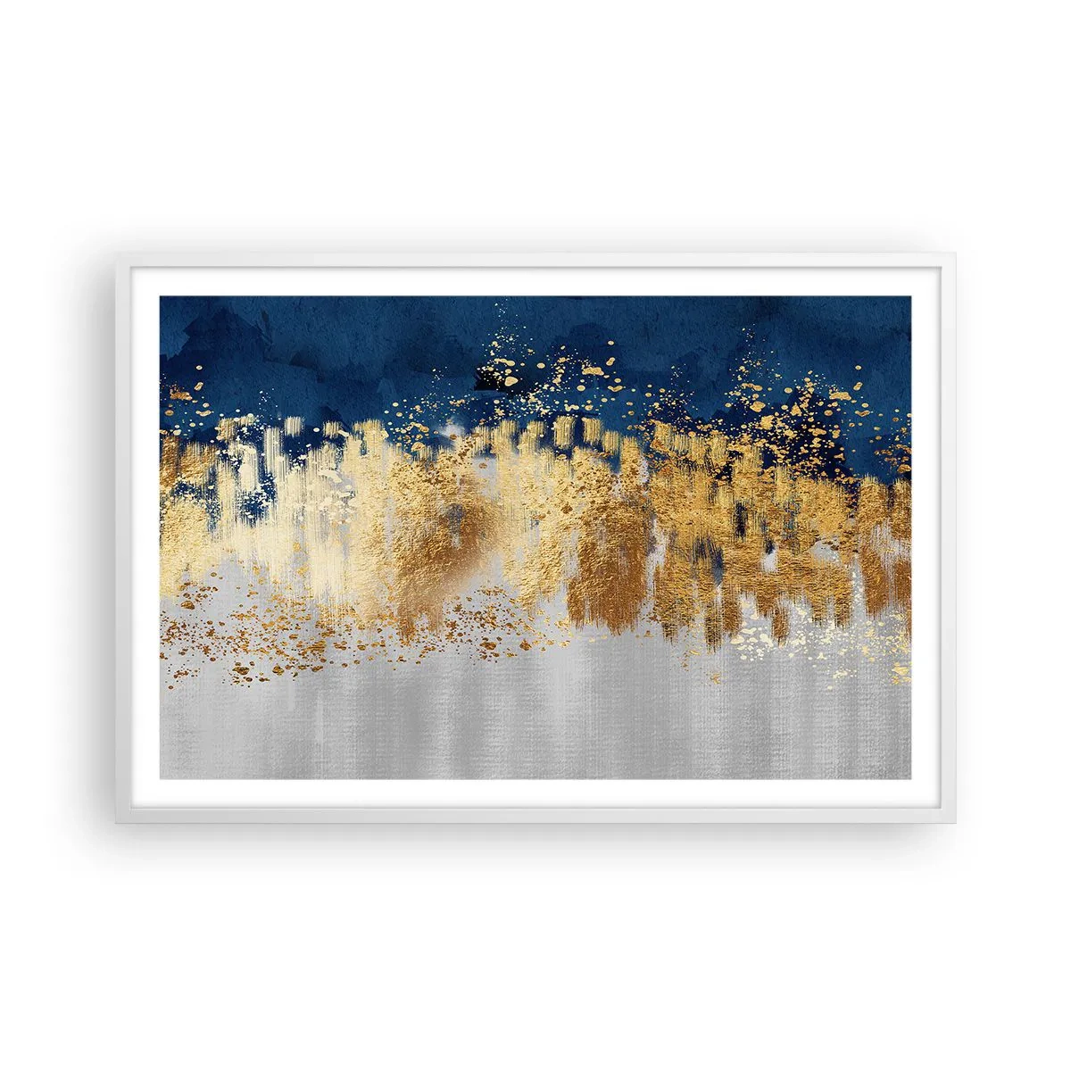 Poszter fekete keretben - Modern kompozíció csillogással - 91x61 cm