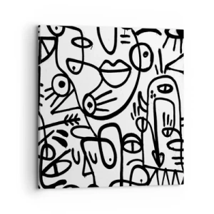 Vászonkép - Arcok és délibábok - 70x70 cm