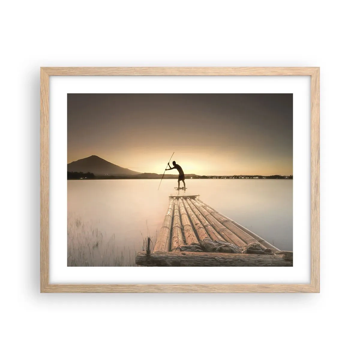 Poszter világos tölgy keretben - Pihenés előtt - 50x40 cm