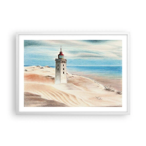 Poszter fekete keretben - Mindig a tengert bámulva - 70x50 cm