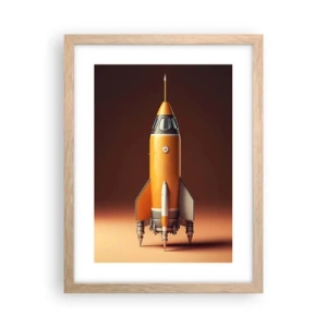 Poszter világos tölgy keretben - Egy álommal kezdődik - 30x40 cm