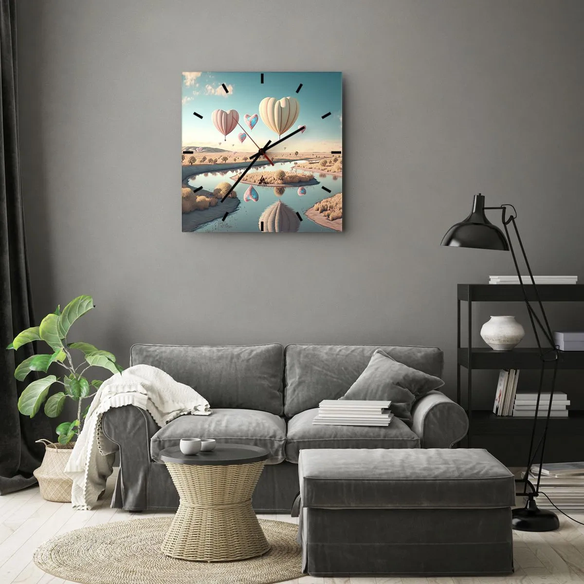 Falióra, Óra - A szerelem szárnyalni hagy - 30x30 cm