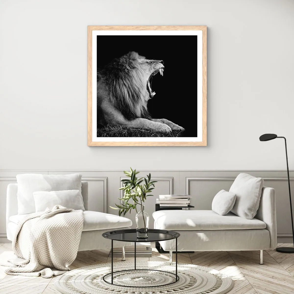 Poszter világos tölgy keretben - Kétség nélkül - 50x50 cm