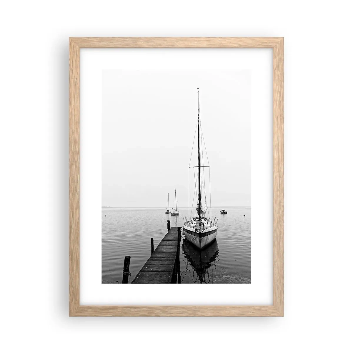 Poszter világos tölgy keretben - Indulásra készen - 30x40 cm