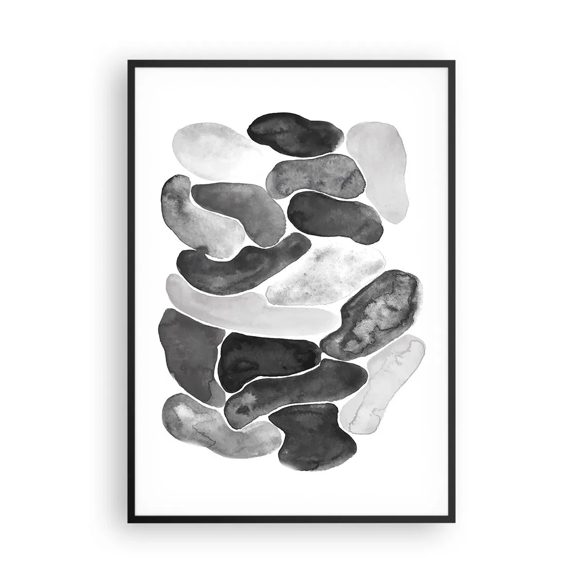 Poszter fehér keretben - Köves absztrakció - 70x100 cm