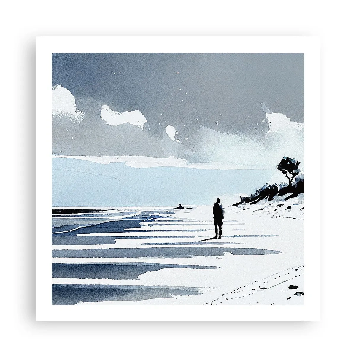 Poszter - Egyedül - 60x60 cm