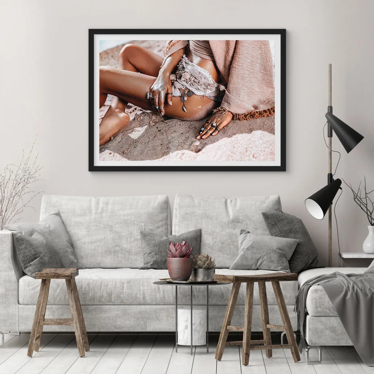 Poszter fehér keretben - A hullámok vetettek partra? - 50x40 cm