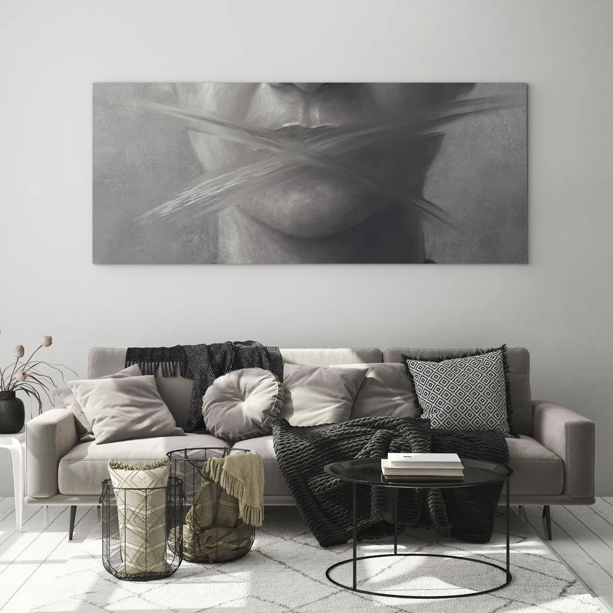 Üveg kép - Szó nélkül - 100x40 cm