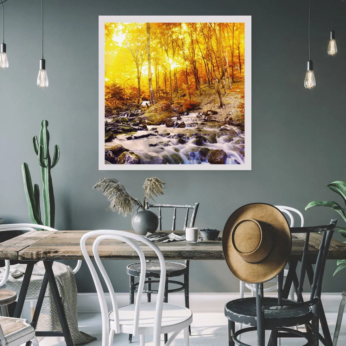 Poszter - Kövek aranyba és platinába - 60x60 cm