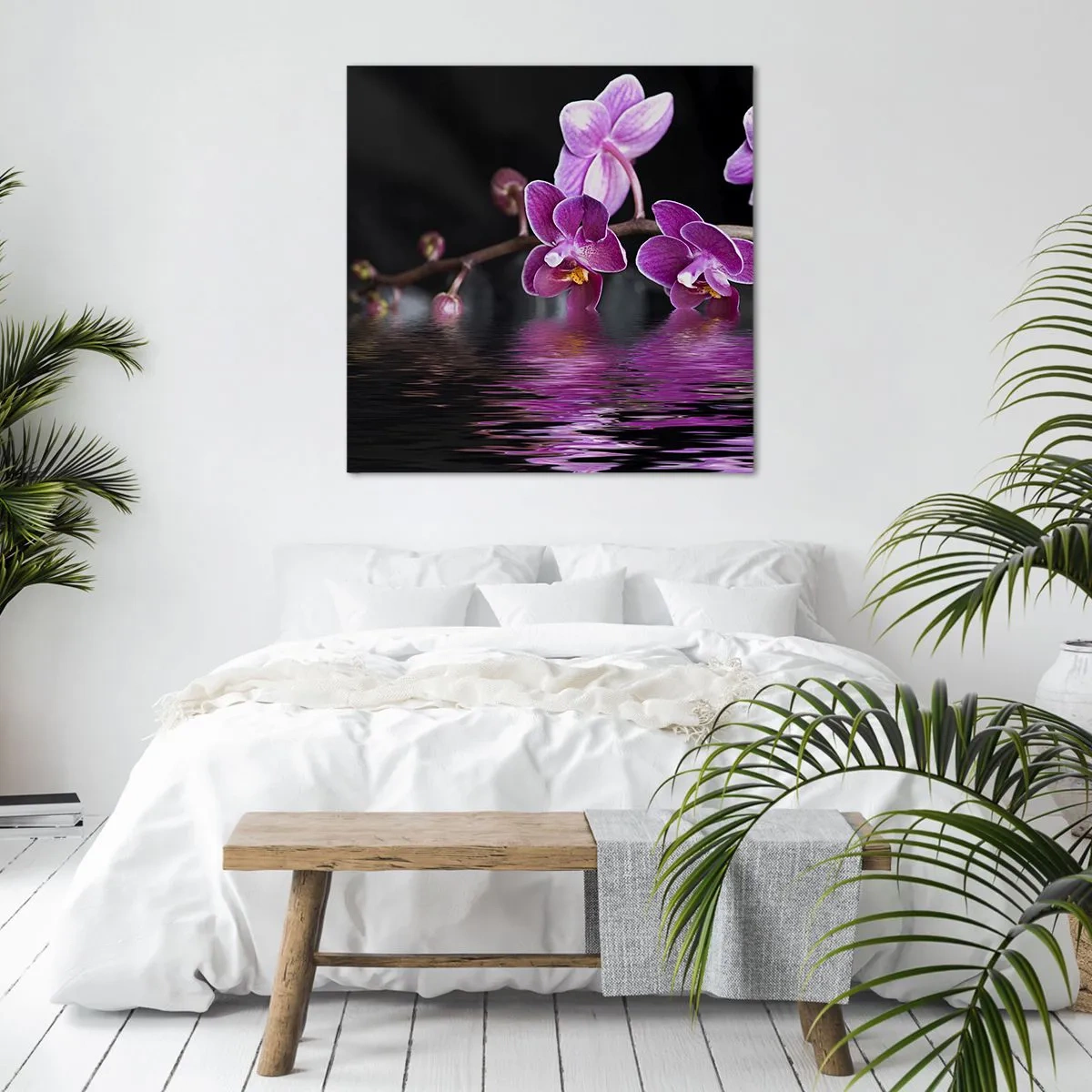 Vászonkép - Lila a szépség tükörképe - 70x70 cm
