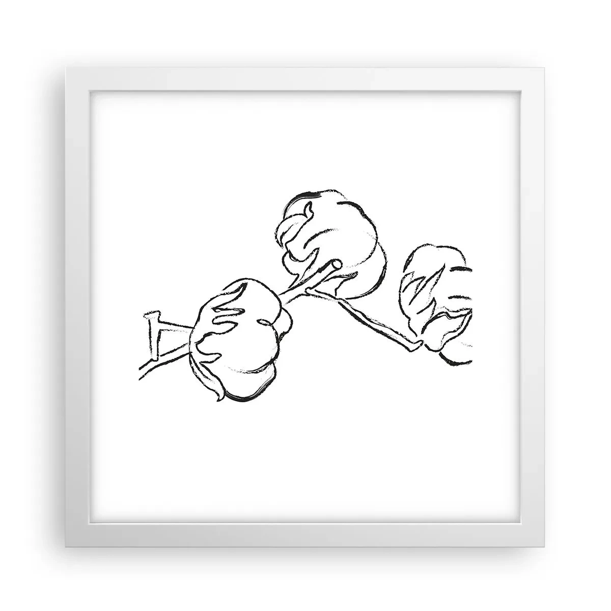 Poszter fekete keretben - Pamut pehely - 30x30 cm