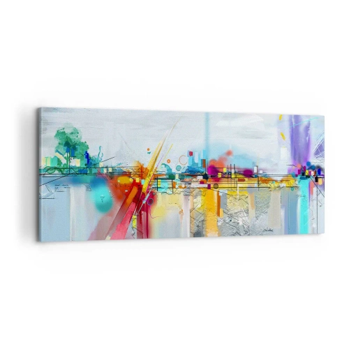 Vászonkép - Az öröm hídja az élet folyóján - 100x40 cm