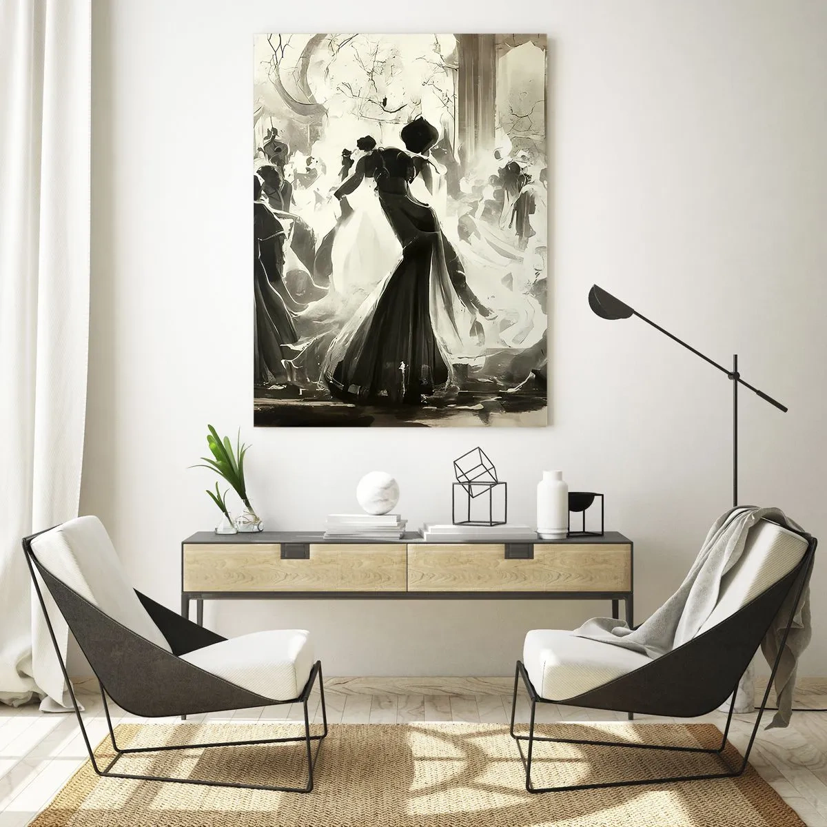 Üveg kép - Nagy álarcosbál - 50x70 cm