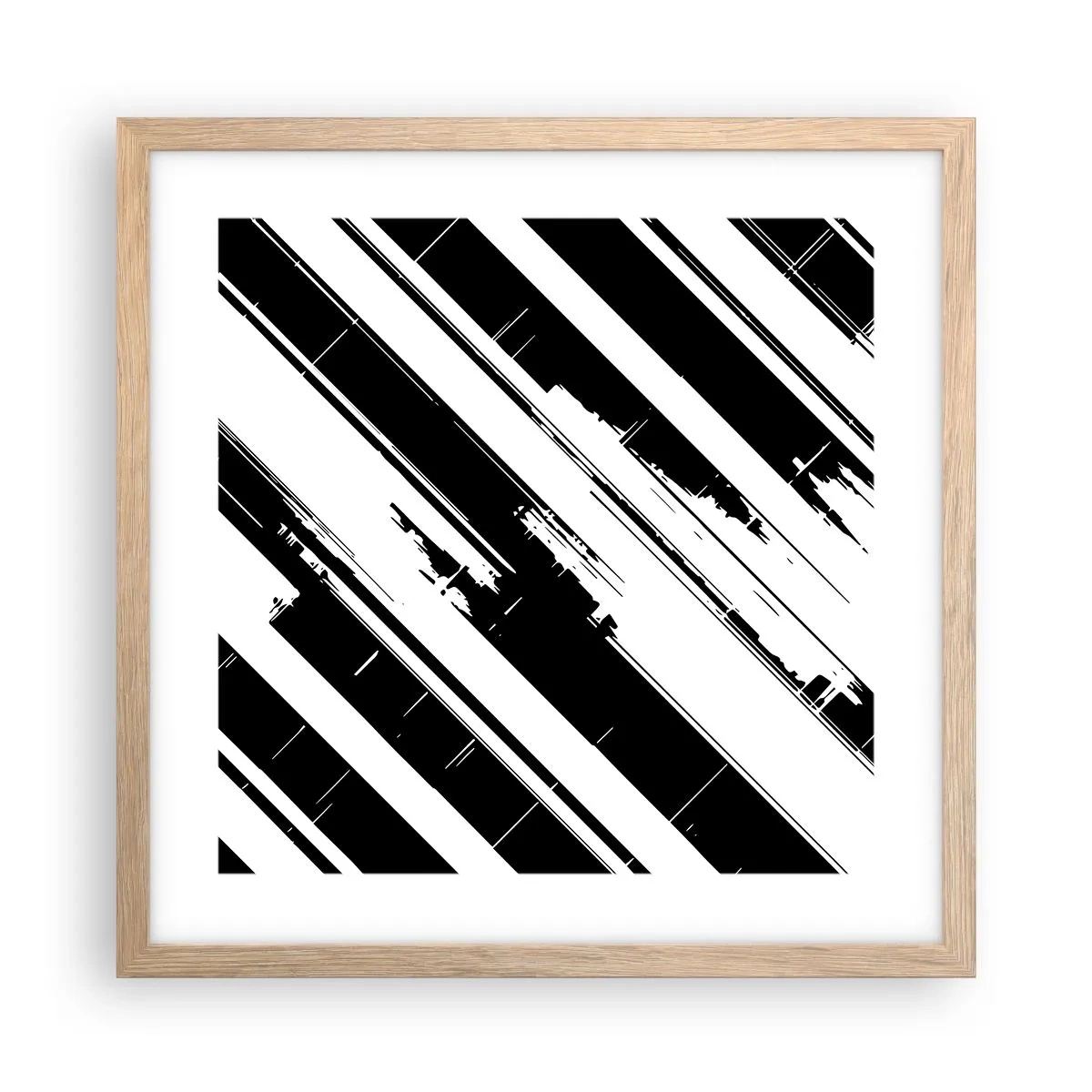 Poszter világos tölgy keretben - Intenzív és dinamikus kompozíció - 40x40 cm