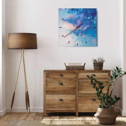 Falióra, Óra - Téli absztrakció - 40x40 cm